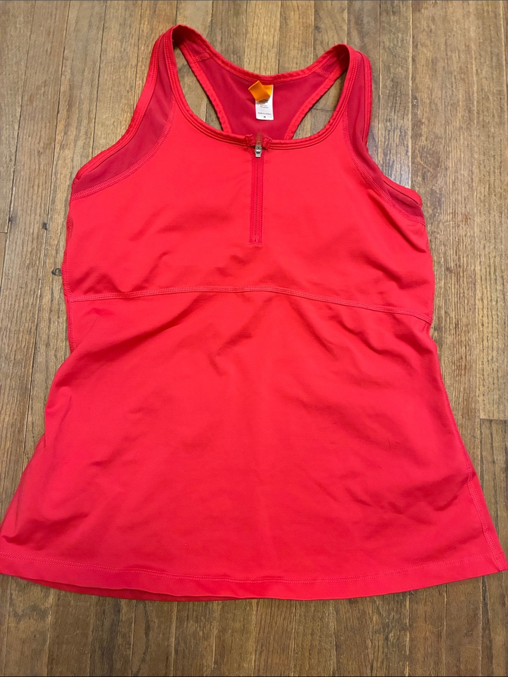 Lucy Red Racerback Performance Tank with Reflective Detail Medium